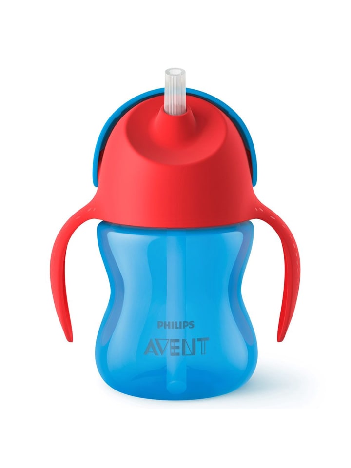 Philips Avent Strohhalm-Becher mit Griffen 200 ml - SCF796/01 - Blau in blau,rot günstig kaufen onesize