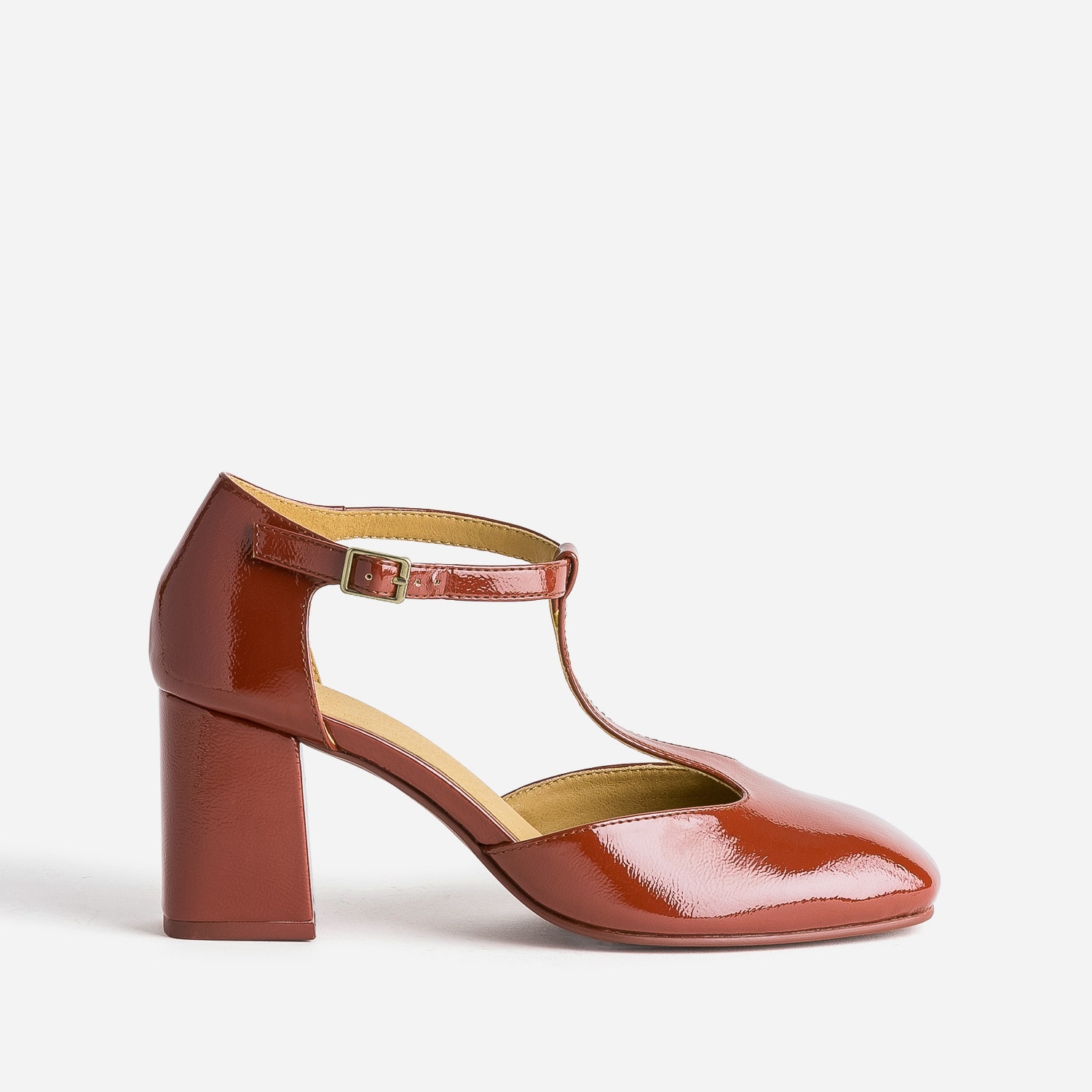 Babies salomé cognac vernie à talon