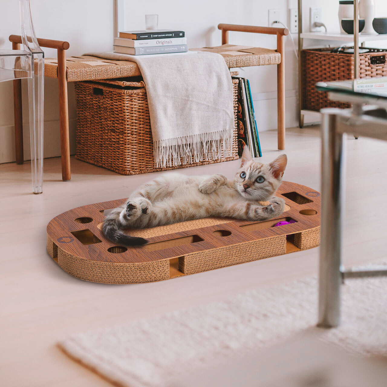 Canadian Cat Company Intelligenzspielzeug Canadian Cat Company Katzenspielplatz PlayPlate L braun