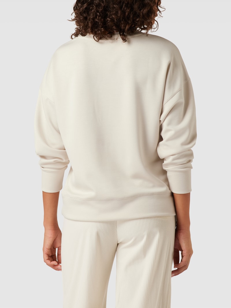 Sweatshirt mit Rundhalsausschnitt in ecru