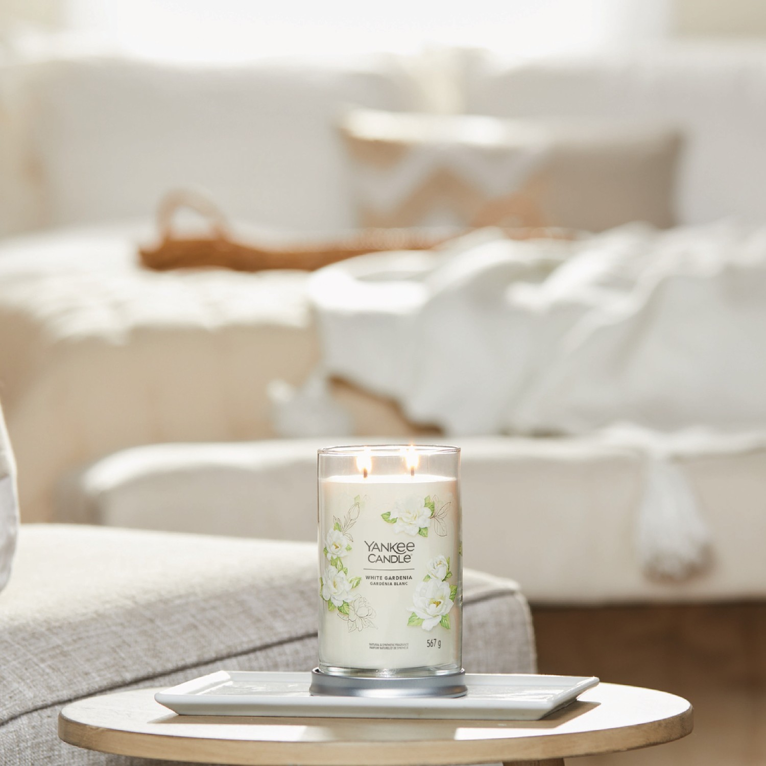 YANKEE CANDLE Grande tasse blanche gardénia