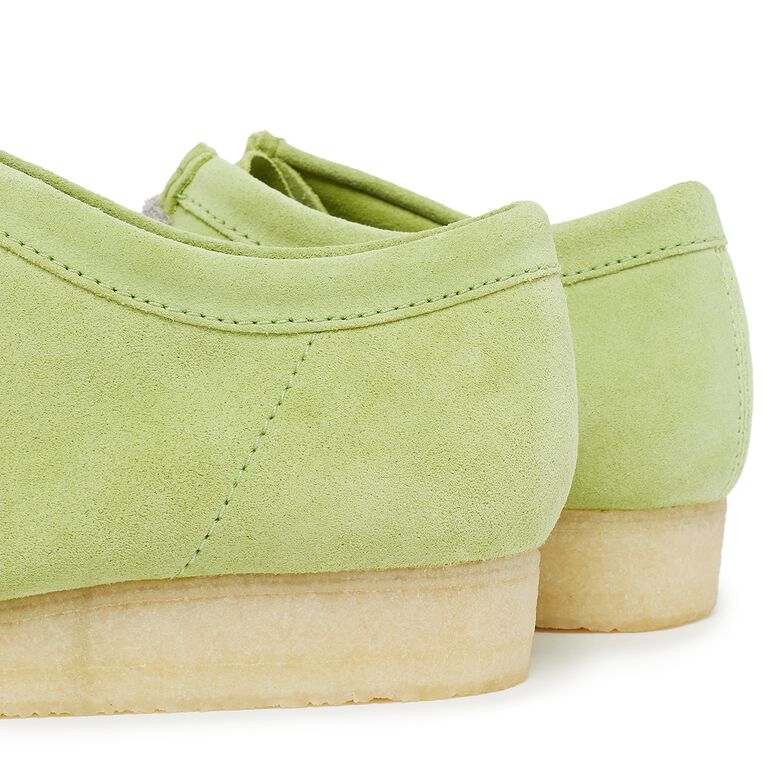 Clarks Wallabee pale lime suede
