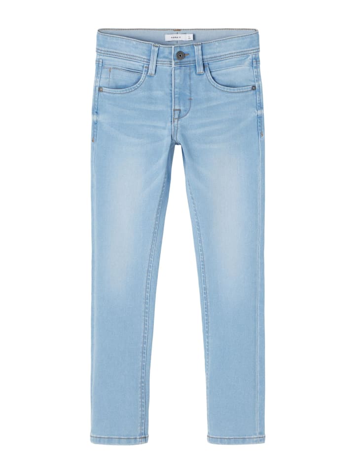 name it Jeans slim fit in light blue denim günstig kaufen