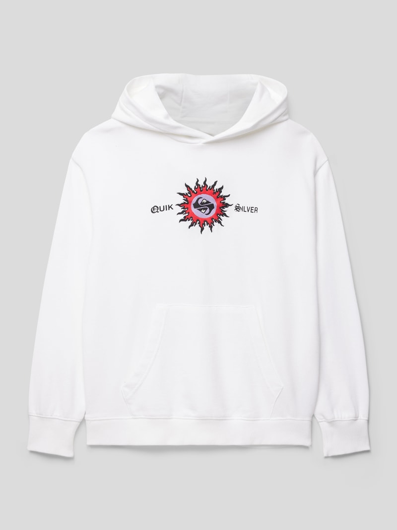 Hoodie mit Label-Print Modell 'RADICAL TIMES' in weiß