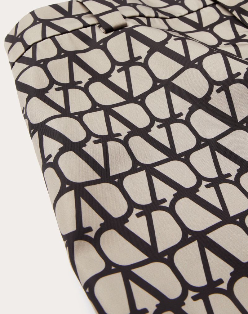 Bermudashorts i nylon med Toile Iconographe-print
