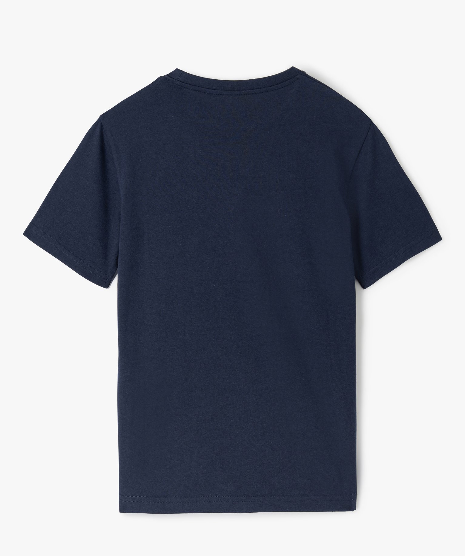 Tee-shirt à manches courtes uni Garçon marine | GEMO