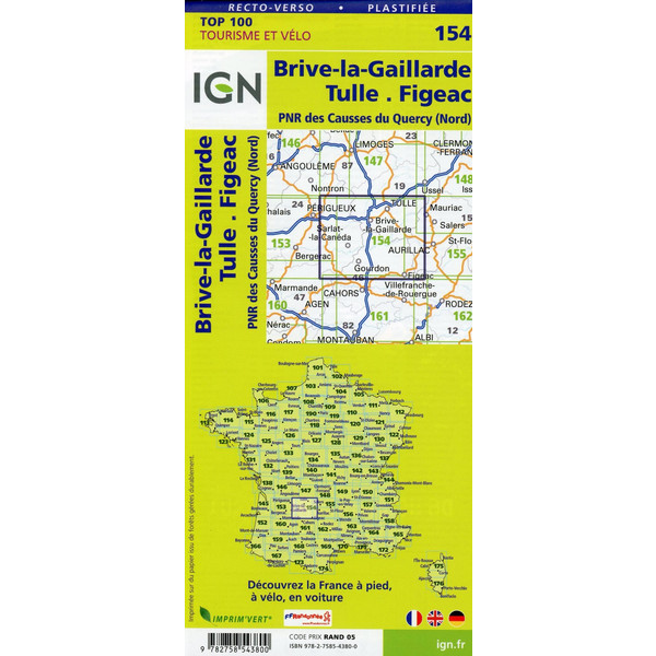 Brive-la-Gaillarde 1:100 000 - Karte