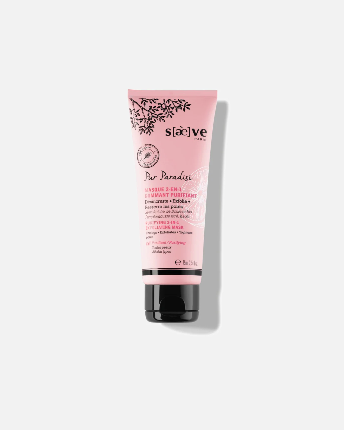 Masque exfoliant nettoyant 2 en 1 Saève