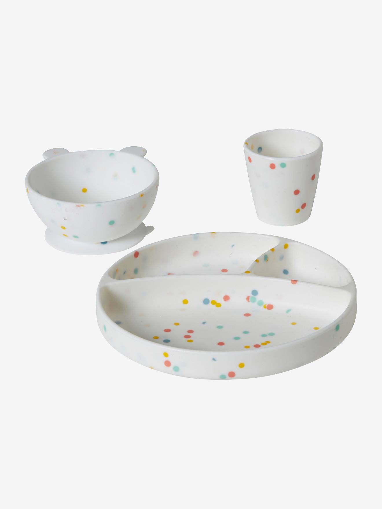 Coffret repas en silicone set baby blue