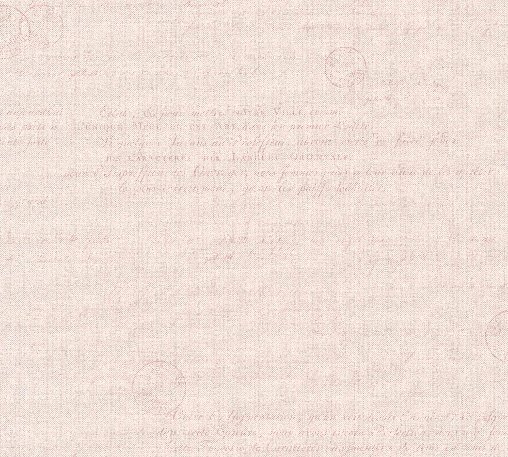 living walls Vliestapete Hygge, texturiert, gemustert, leicht glänzend, mit Schrift, uni, (1 St), Landhaus Tapete Ausgefallen