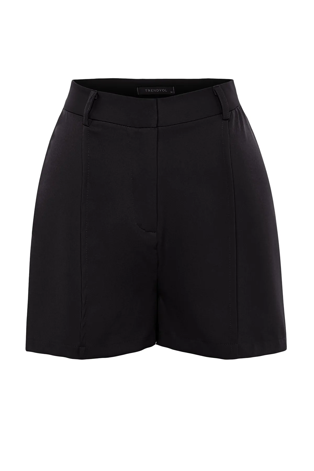 Trendyol Collection  Schwarze Shorts aus gewebtem Rippenmuster TWOSS23SR00079