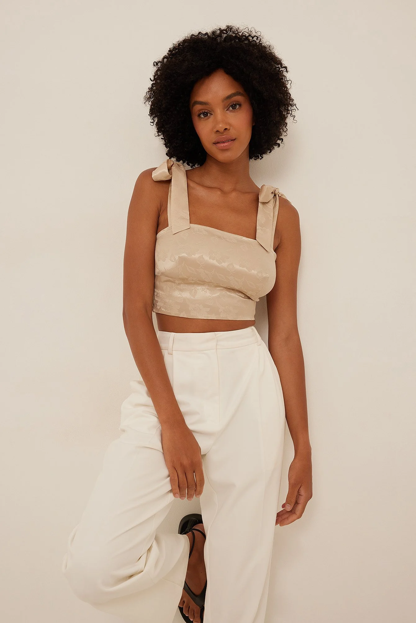 Cup Detail Satin Top