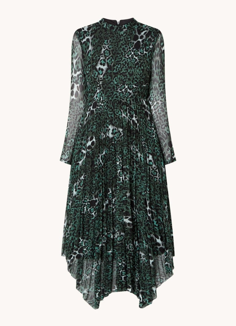 Rochie midi cu pliuri și tiv asimetric Whistles Night Cat