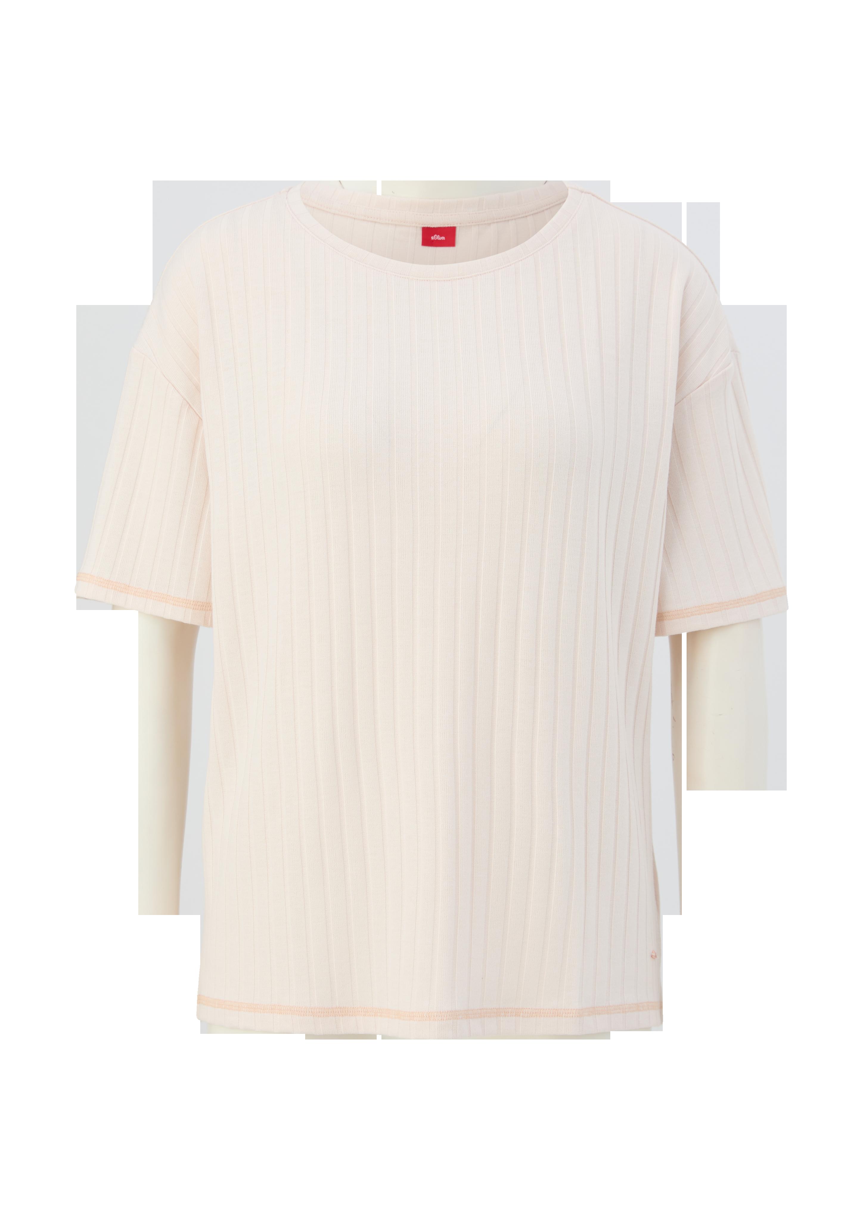 Pyjama-Shirt mit Rippstruktur  6007402-8024