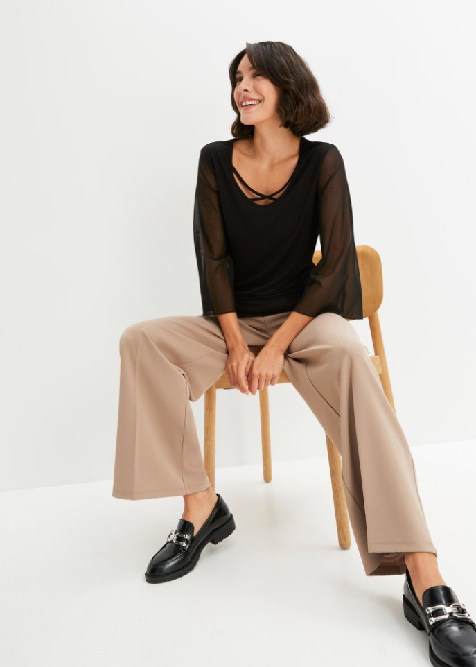 Shirt mit Mesh-Ärmeln