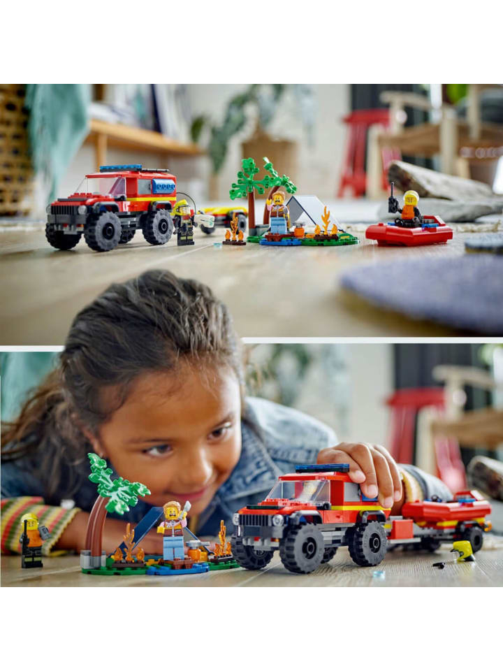 LEGO City Feuerwehrgeländewagen mit Rettungsboot in Mehrfarbig ab 5 Jahre günstig kaufen onesize