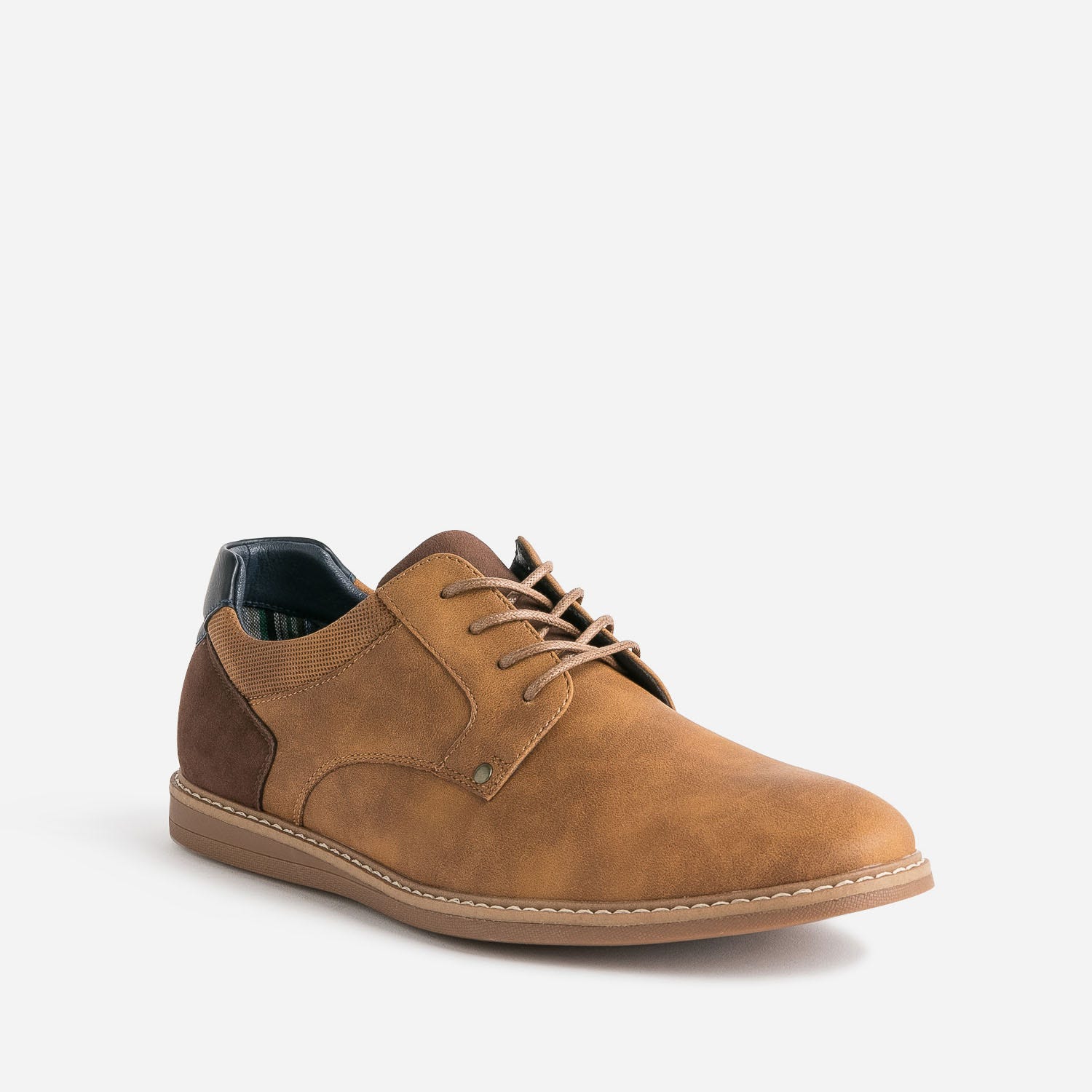 Derby camel et marron foncé
