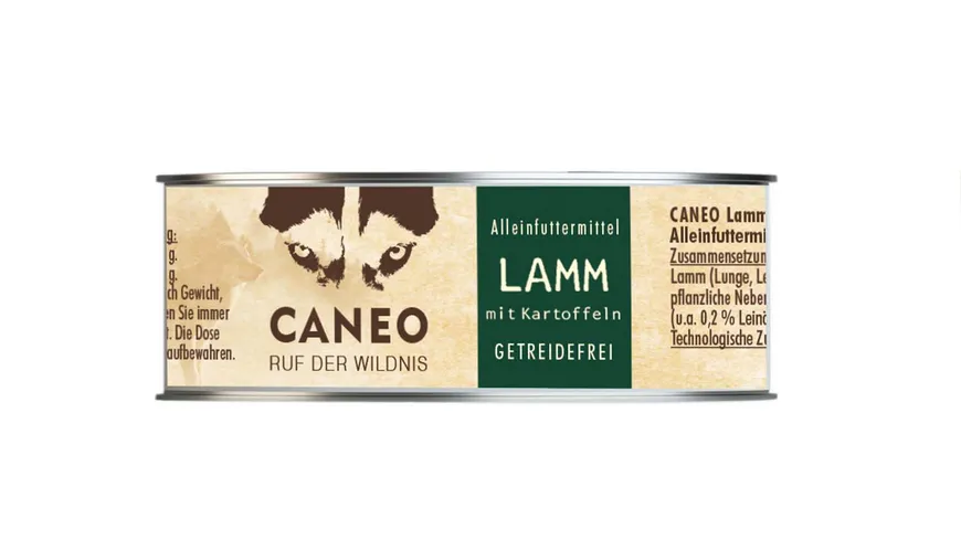CANEO Hundenassfutter Lamm mit Kartoffel Dose 85 g