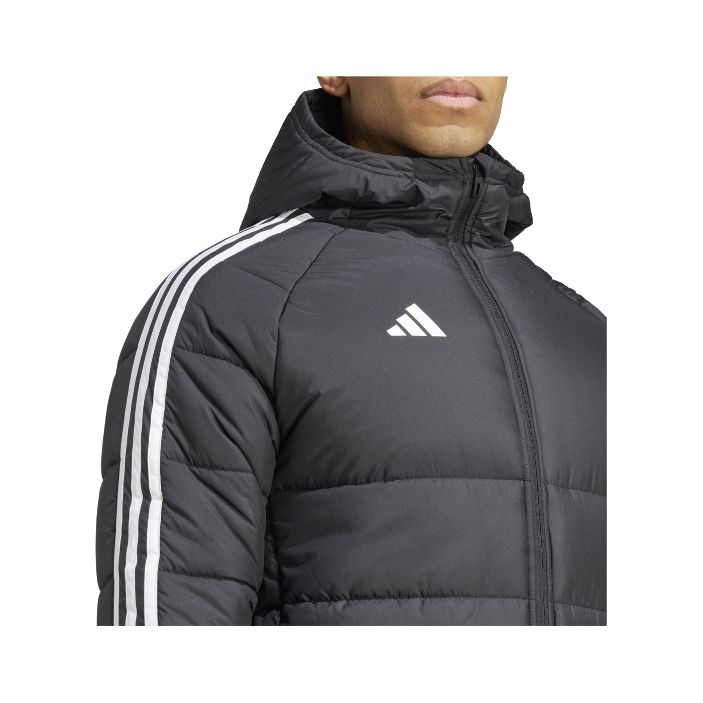 adidas Tiro 24 Long Coachjacke Schwarz Weiss Laufschuh