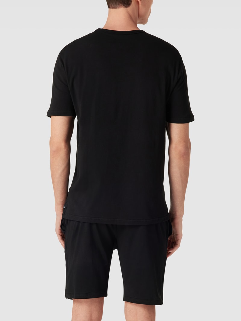 Pyjama mit Strukturmuster in schwarz