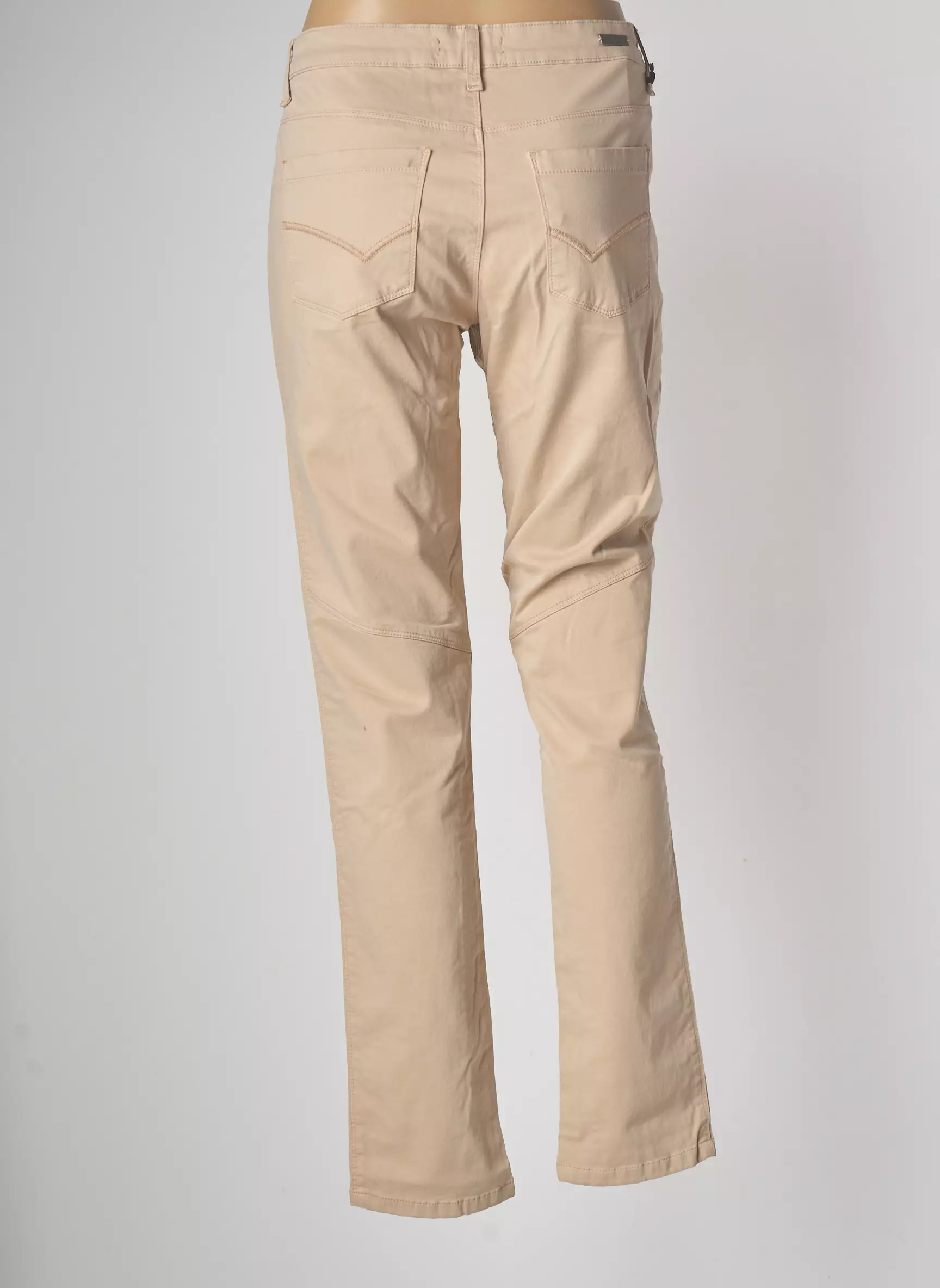 Desgaste Pantalons Slim Femme couleur beige