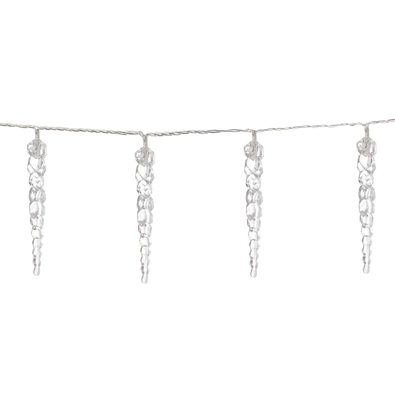 Casaria monzana® Eiszapfenlichterkette mit Fernbedienung 80LED Zapfen warmweiß