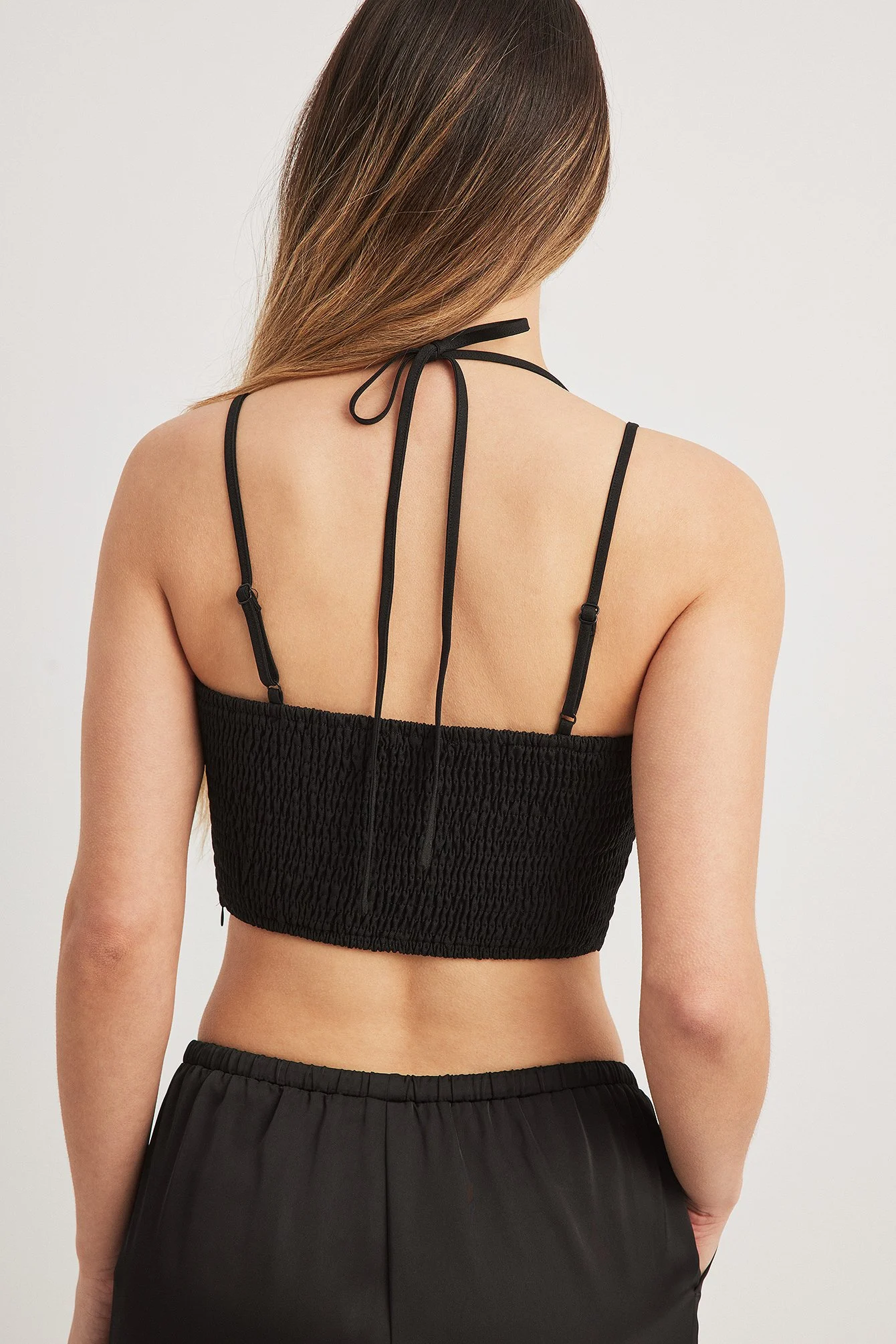 Smock Back Strap Detail Corset Top