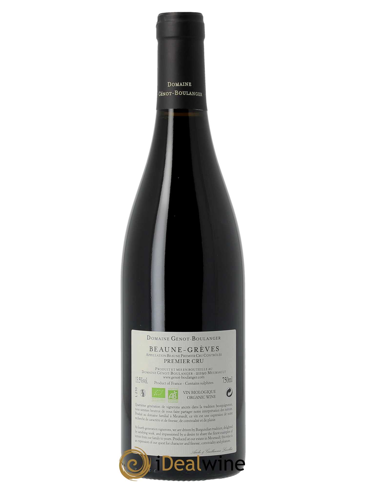 Beaune 1er Cru Grèves Génot-Boulanger (Domaine)  2020 - Lot de 1 Bouteille