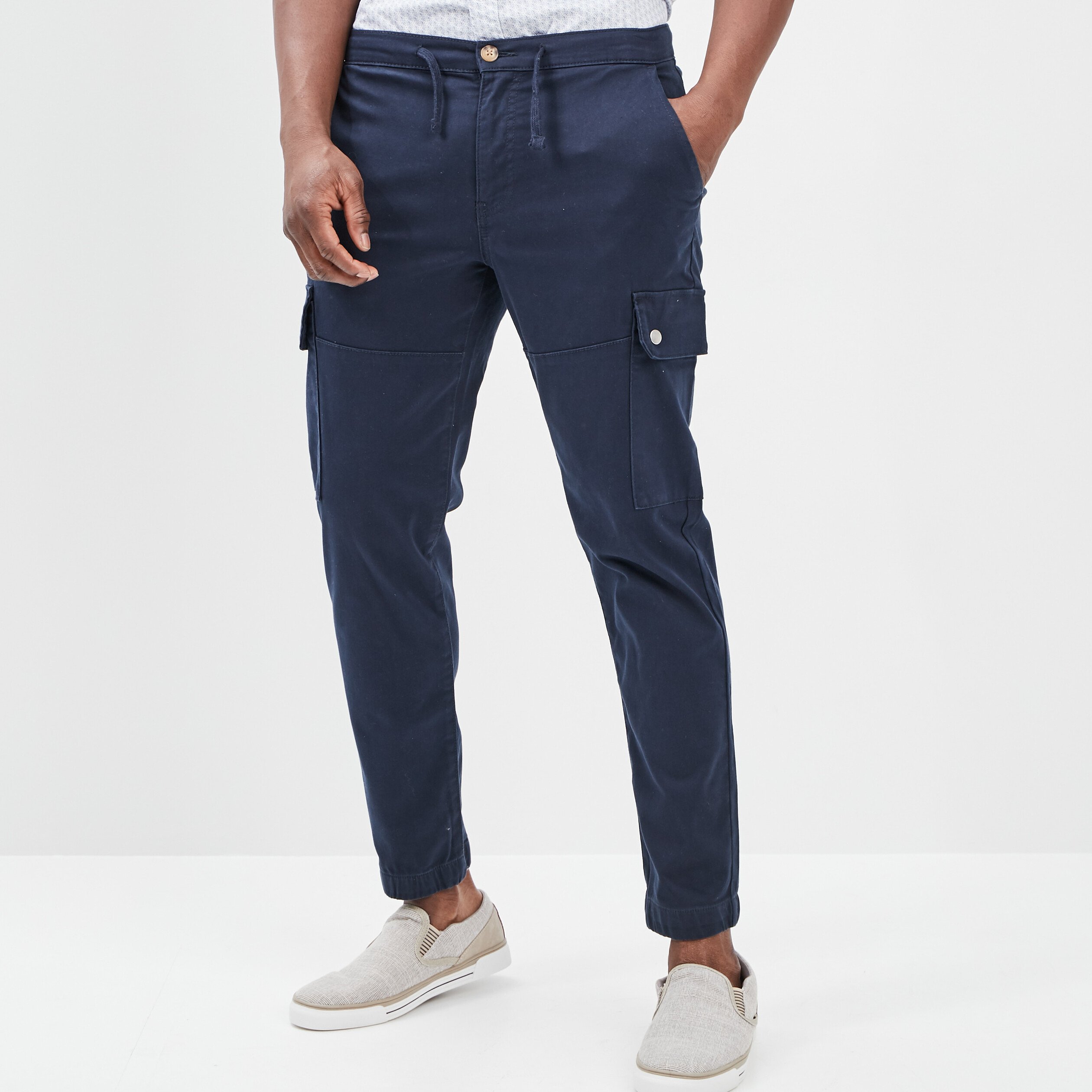 Pantalon cargo bleu marine homme | La Halle