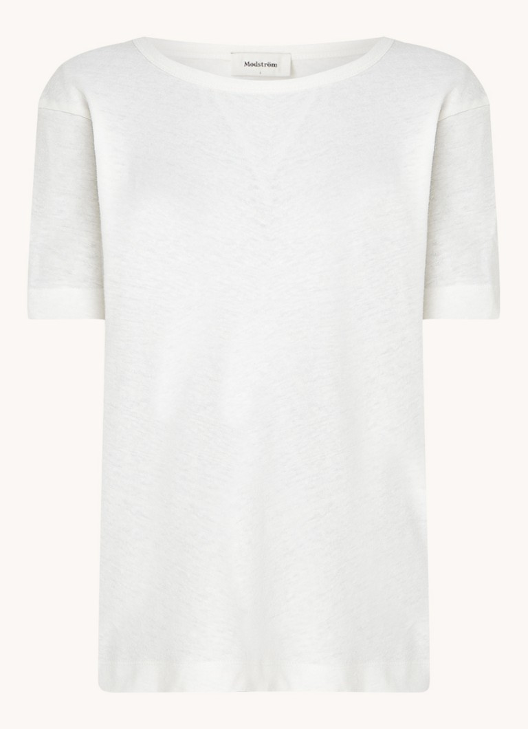 T-shirt Modström Holt in misto lino