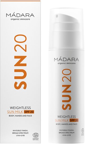 MÁDARA Weightless Sun Milk SPF20 Sonnenlotion