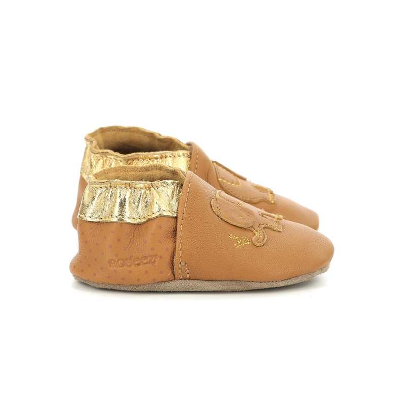 Chaussons cuir tannage vegetal Cute Elefant