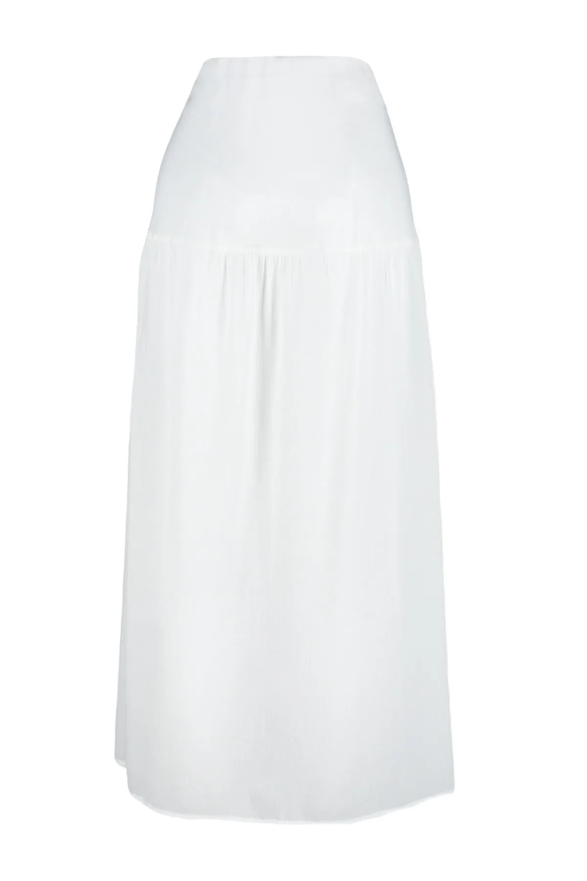 Trendyol Collection  Ecrufarbener gewebter Maxirock zum Binden TBESS20ET0152