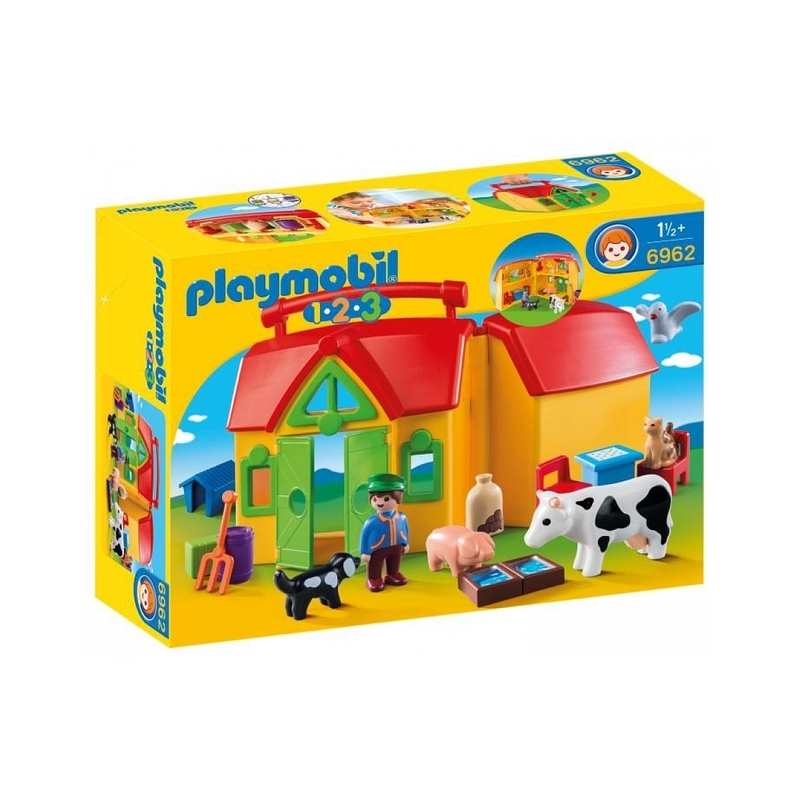 6962 Ferme transportable avec animaux Playmobil 1.2.3