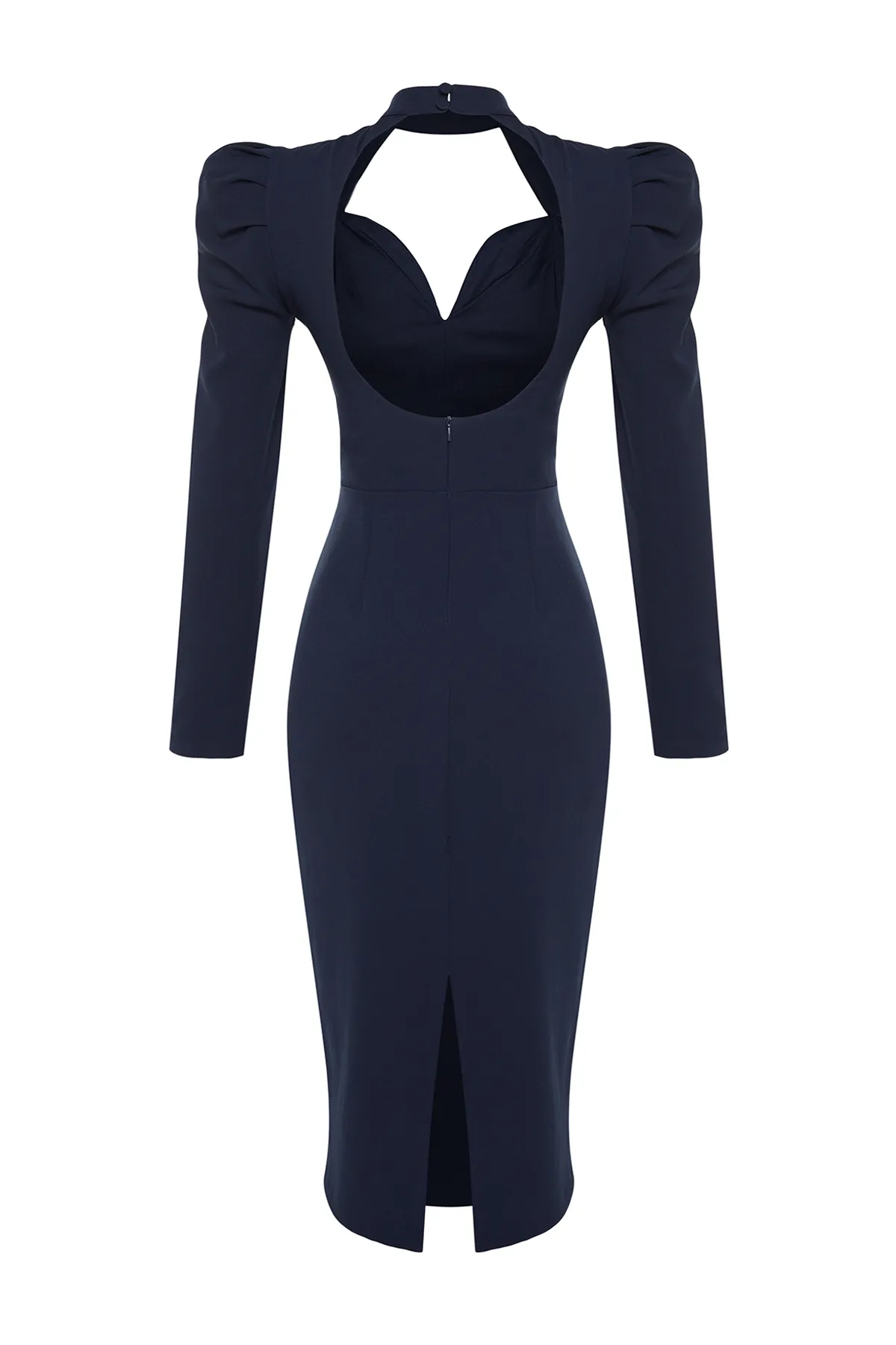 Trendyol Collection  Marineblaues, tailliertes, gewebtes, elegantes Abendkleid TPRAW24EL00004