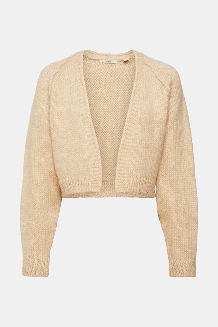 Cropped-Cardigan aus Wollmix