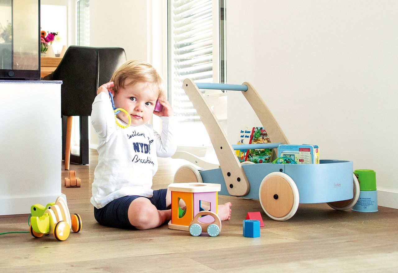 Pinolino Kinderträume Pinolino Lauflernwagen Fiete blau