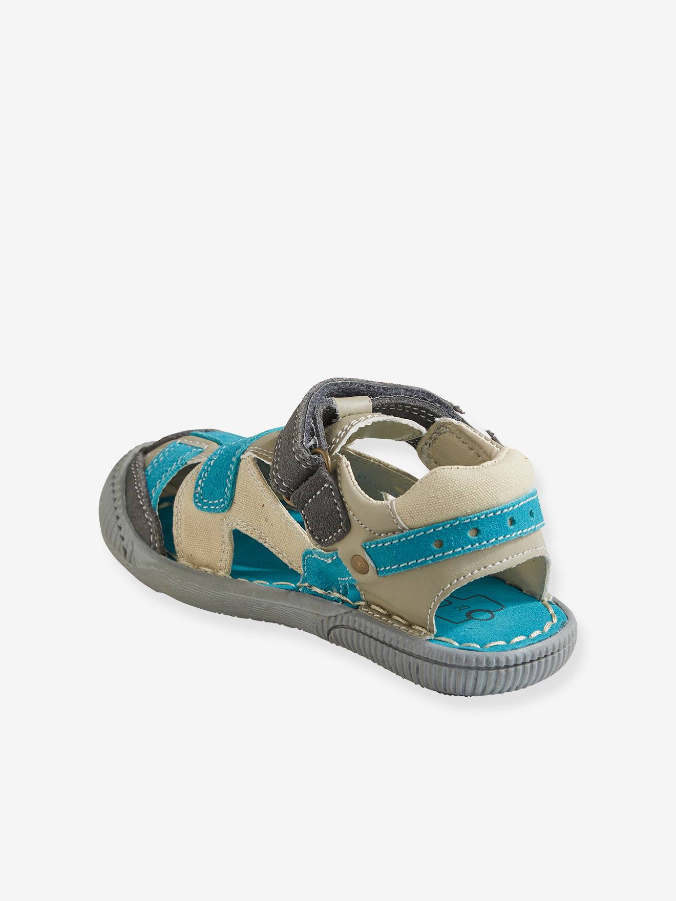 Sandales scratchées garçon collection maternelle gris