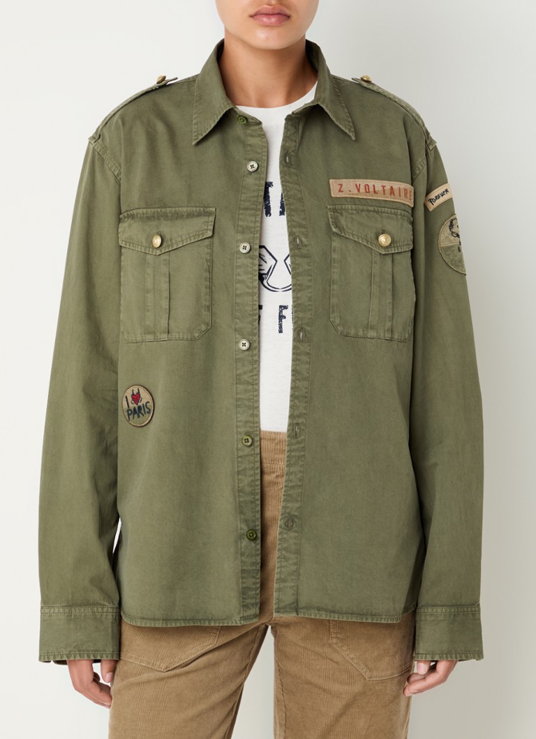 Zadig&Voltaire Taskal blouse with embroidery and breast pockets