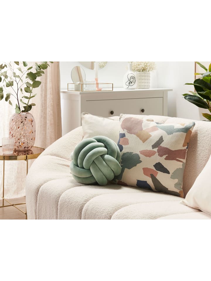 Beliani Dekokissen MALNI in Grün - (W) 30 x (H) 30 x (L) 30 cm günstig kaufen onesize