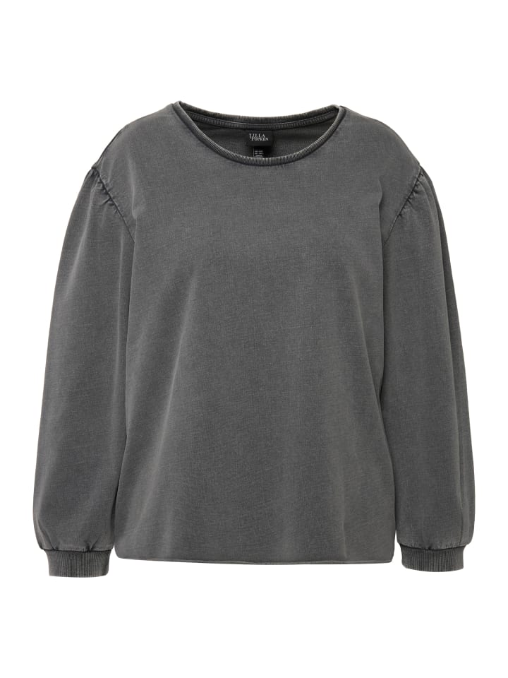 Ulla Popken Sweatshirt in graphitgrau günstig kaufen 46-48