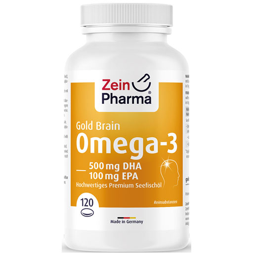 OMEGA-3 GOLD Gehirn DHA 500mg/EPA 100mg Softgelkap  120 St  Weichkapseln