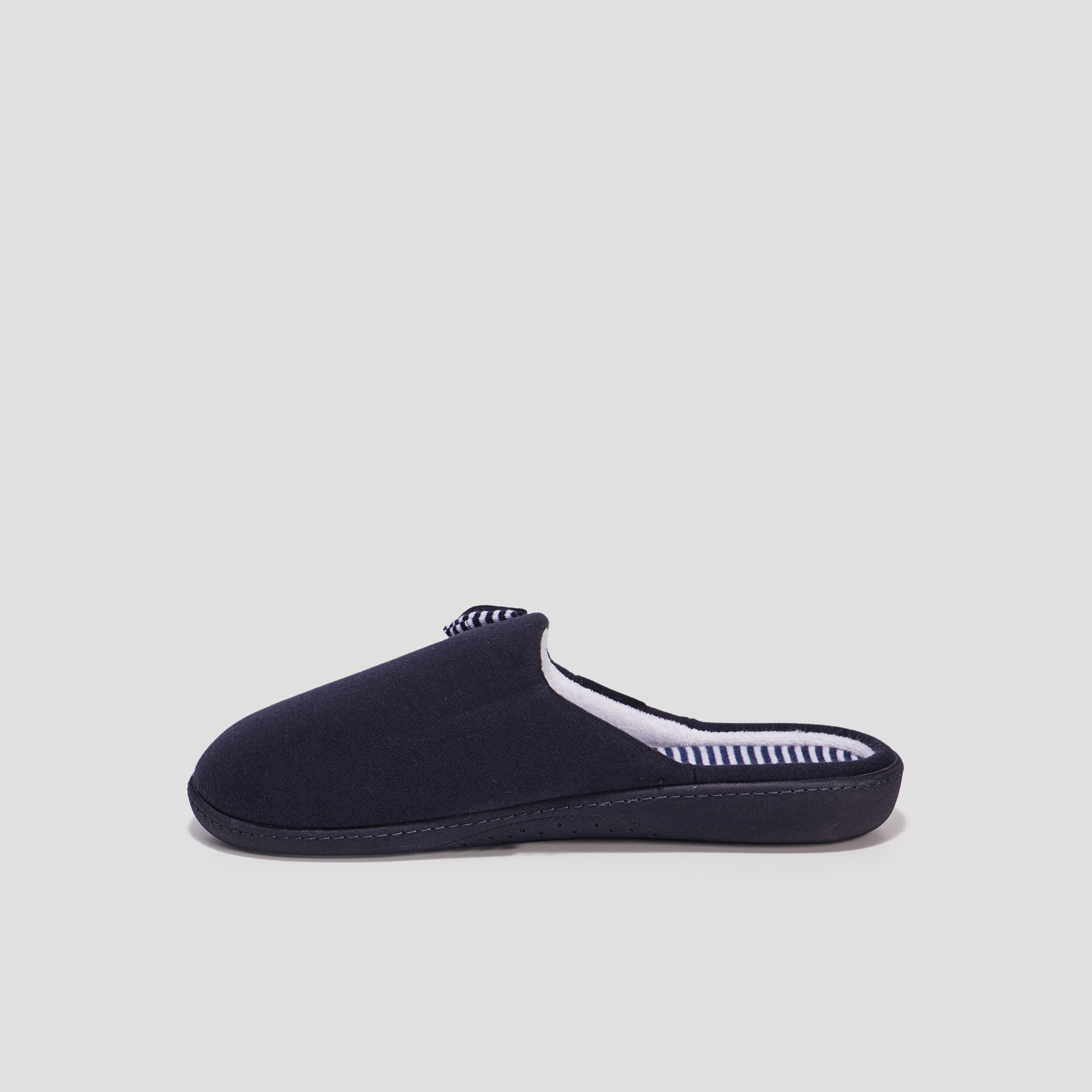 Chaussons mules Isotoner bleu marine femme | La Halle