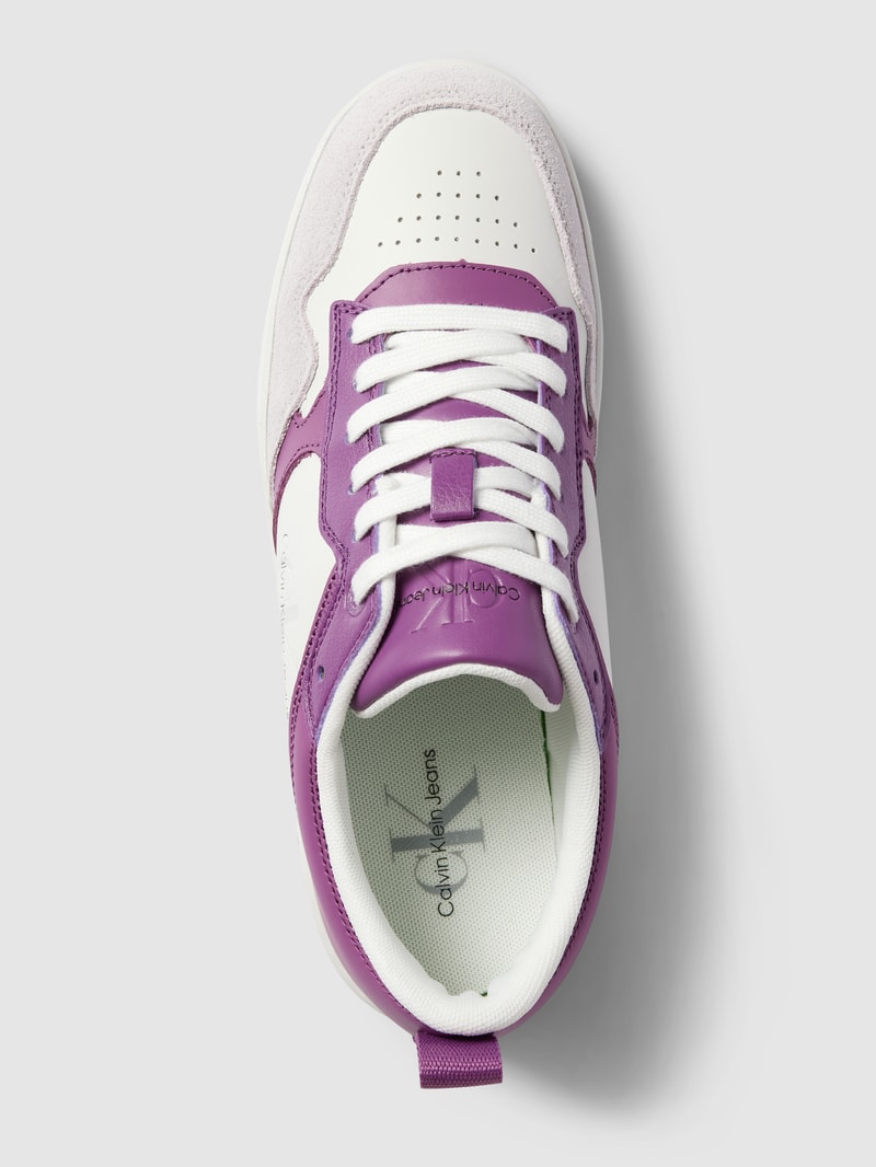 Sneaker mit Label-Print Modell 'BASKET' in lila