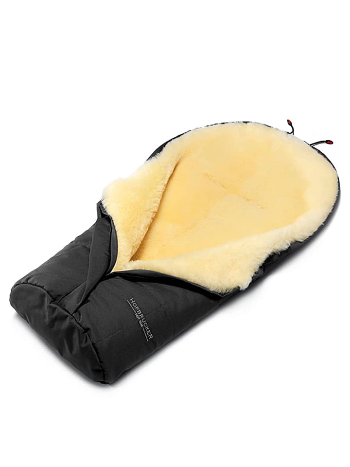 Hofbrucker Lammfell-Fußsack in Schwarz - (L)80 x (B)34 cm günstig kaufen onesize