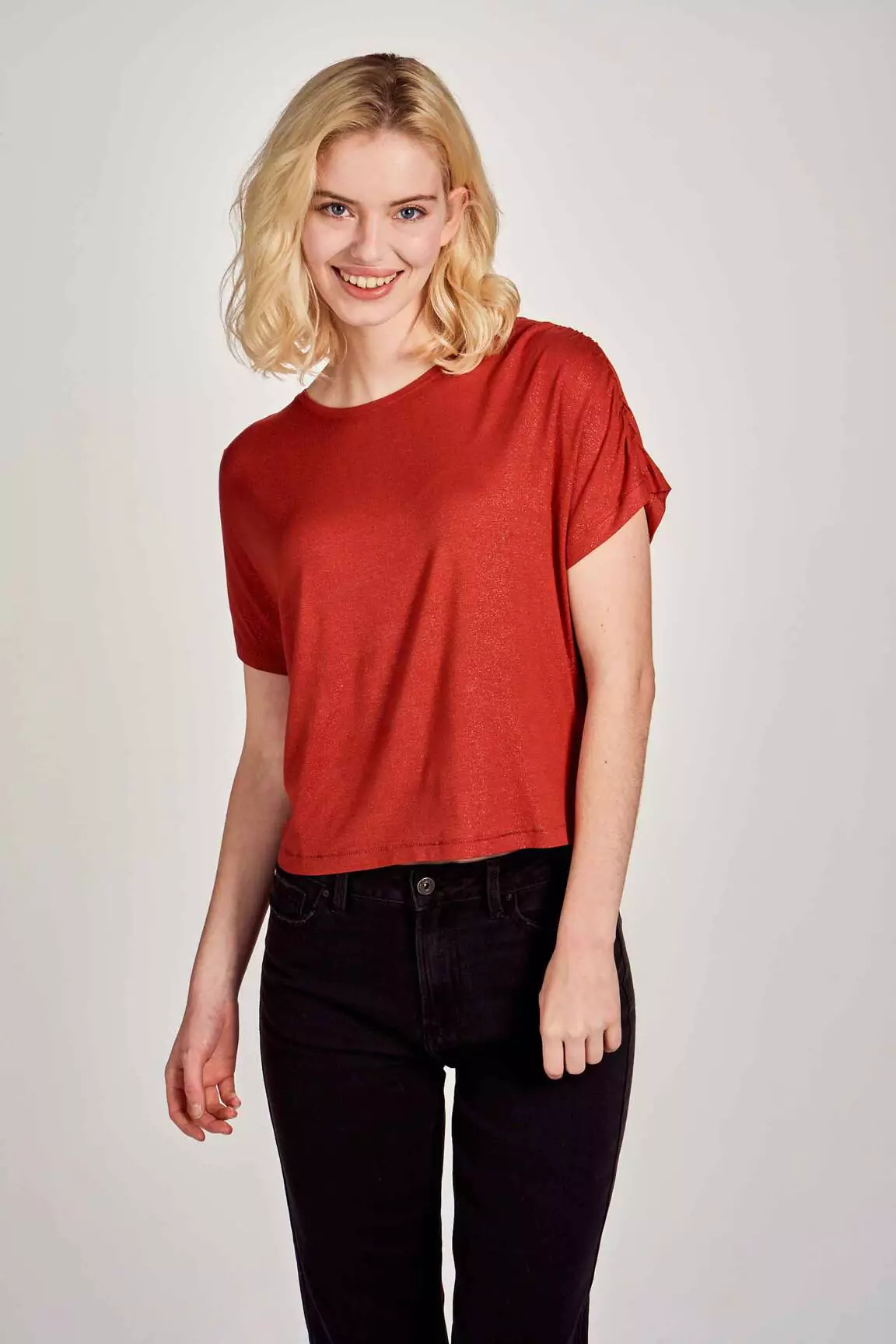 Only Tshirts Femme couleur rouge