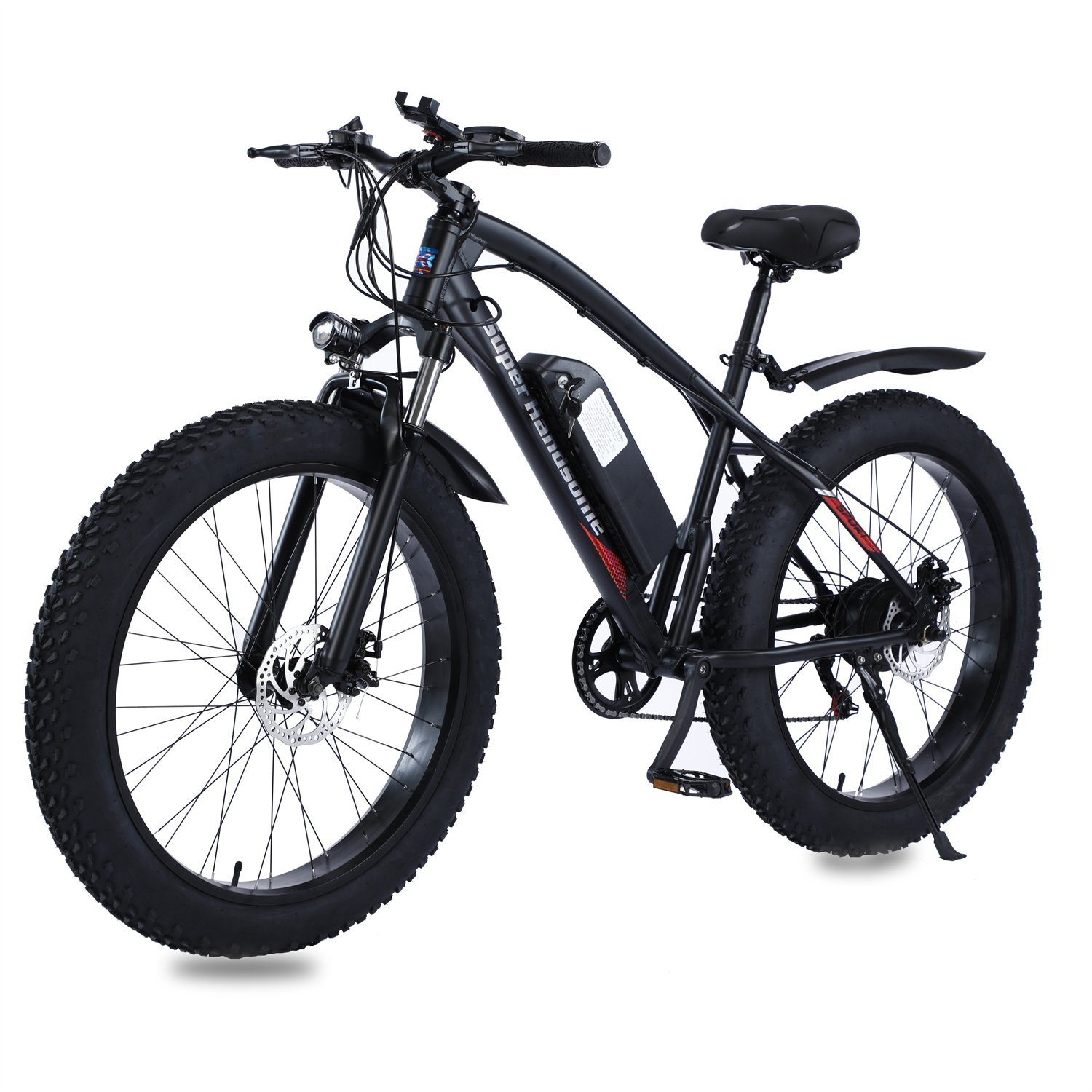 Fangqi E-Bike 26''*4 Zoll E-Mountainbike, SHIMANO 7-Gang, 48/13,5Ah Samsung-Akku, shimano, Heckmotor, (Batterien, Ladegeräte, Schlösser, Schlüssel, Werkzeugtaschen, Handyhalter, Pumpen, Elektrofahrräder,E-Mountainbikes,Pendlerräder,Wanderräder,Geländ
