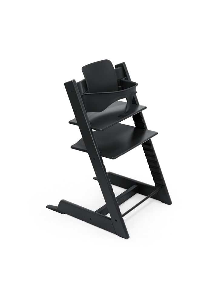 Stokke Stokke® Tripp Trapp Hochstuhl Schwarz inkl. Babyset in Schwarz ab 0 Monate günstig kaufen onesize