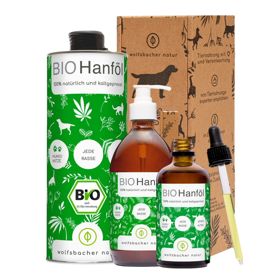Wolfsbacher Natur Ergänzungsfutter & Aufzucht Wolfsbacher Natur Bio Hanföl 100 ml