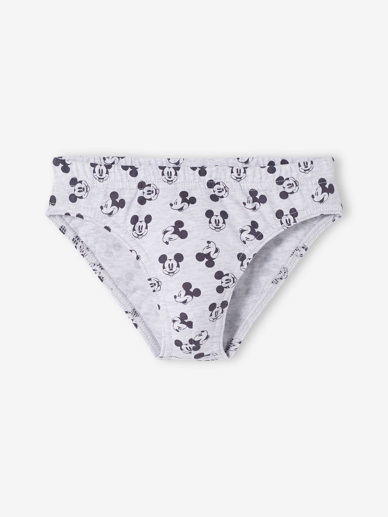 Lot de 7 slips DS® Mickey gris, gris chiné et bleu